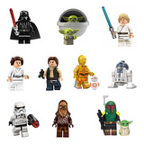 Kit Bonecos Star Wars Darth Vader Yoda Chewbacca Blocos