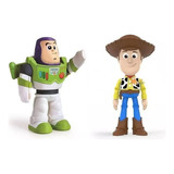 Kit Bonecos Woody Buzz Lightyear Toy Story Articulados Som 
