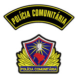 Kit Bordado Breve E Manicaca Tarja Polícia Comunitária Col