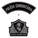 Kit Bordado Breve E Manicaca Tarja Polícia Comunitária