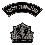 Kit Bordado Breve E Manicaca Tarja Polícia Comunitária