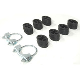 Kit Borracha Coxim Abraçadeira Escapamento Novo Corsa M13