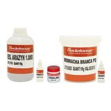 Kit Borracha De Silicone Branca Resina Poliester Cristal