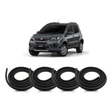 Kit Borracha De Vedação 4 Portas Fiat Uno Vivace Todos
