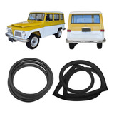 Kit Borracha Parabrisa Vigia Vidro Traseiro Rural Willys