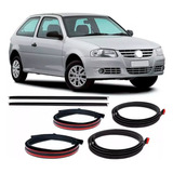 Kit Borracha Pingadeira Friso Teto Gol G3 G4 2 Portas Par