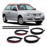 Kit Borracha Pingadeira Friso Teto Gol G3 G4 2 Portas Par