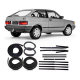 Kit Borracha Porta Canaleta P Mala Janela Fixa Gol 87 A 96