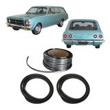 Kit Borracha Vidro Parabrisa E Vigia Friso Cromado Caravan