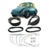 Kit Borracha Vidro Parabrisa Vigia E Lat Movel Fusca C/friso