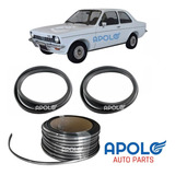 Kit Borracha Vidro Parabrisa Vigia Friso Cromado Chevette