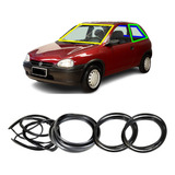 Kit Borracha Vidro Parabrisa Vigia Lateral Corsa Wind