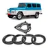 Kit Borracha Vidro Traseiro Vigia E Lateral Ford Rural
