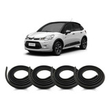 Kit Borrachas Vedação 4 Portas Citroen C3 2012 Em Diante