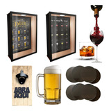 Kit Boteco Porta Rolhas Porta Tampinhas Abridor Portacopo