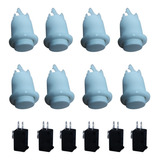 Kit Botões Fliperama 25 Botões De Nylon Branco Electromatic