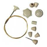 Kit Botões Painel Manopla Fusca 67 Bege Original