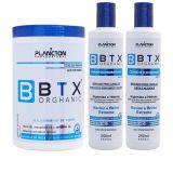 Kit Botox Orghanic Plancton 1Kg Realinhamento Tratamento Salão Shampoo Condicionador Creme Desembaraça Alisamento Selagem Orgânica 3d Definitiva