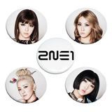 Kit Bottons Redondo 38mm Grupo 2ne1 Kpop