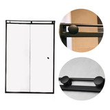 Kit Box Cortina Banheiro Light Roldana Aparente 1 50m Preto