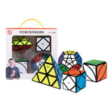 Kit Box Cubo Mágico Qiyi Pyraminx Megaminx Skewb Maple Ivy