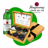 Kit Box Gin Presente Garrafa Tanqueray 6 Especiarias Acessórios E Livro De Receitas