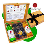 Kit Box Gin Tanqueray Original E Sevilla Com Especiarias Caixa Madeira Presente