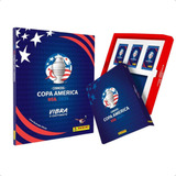 Kit Box Premium Copa América 2024 Álbum Azul 30 Envelopes