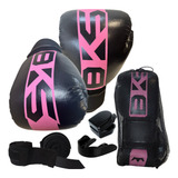 Kit Boxe Muay Thai Bks Profissional Luva Bandagem Bucal