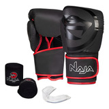 Kit Boxe Muay Thai Naja Luva Bandagem Protetor Bucal