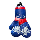 Kit Boxe Saca De Pancada   Luva Infantil Azul