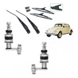 Kit Braco Limpador Fusca Palhetas Encaixe Par Pivo 76 95