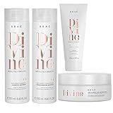 Kit Braé Divine Anti Frizz Shampoo Condicionador 250ml Máscara Hidratação 200g Leave In 10 Em 1 200g