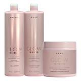 Kit Braé Glow Shine Trio Shampoo E Cond 1000ml + Masc 500g