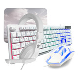 Kit Branco Teclado Mouse
