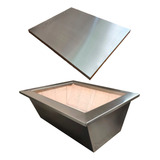 Kit Braseiro Inox 60x50 Tampa E Isolamento Térmico P Grill