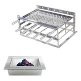 Kit Braseiro Refratário C Grill Manual 6 Espetos 71 cm Inox