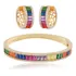 Kit Brinco Argola Pulseira Folheado Ouro Dourada Semijoia