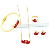 Kit Brinco Colar Pulseira