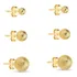 Kit Brinco Feminino Trio Bola Fosca Banhado A Ouro 18k