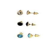 Kit Brincos Trio Strass