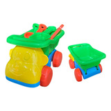 Kit Brinquedo Caçamba Basculante De Praia Com 7 Peças