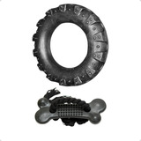 Kit Brinquedo Cachorro Pneu Grande Ossinho Com Corda G