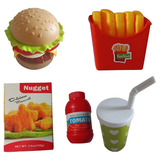 Kit Brinquedo Comidinha Lanche Refrigerante Batata Frita Etc