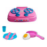 Kit Brinquedo Cozinha Infantil Fogão 2 Panelinhas Utensílios
