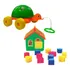 Kit Brinquedo Educativo Didático Divertido Tartaruga Casinha Cor Laranja E Verde