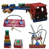 Kit Brinquedo Educativo Pedagógico Em Madeira Kit Educativo Primeira Infancia Kit Carreta 