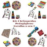 Kit Brinquedo Educativo Pedagógico Em Madeira