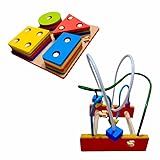 Kit Brinquedo Educativo Pedagógico Em Madeira Prancha Seleção   Aramado M  Kit 02 Brinquedos 