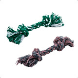 Kit Brinquedo Mordedor Corda Fio Dental Bone Pet Medio 2 Uni